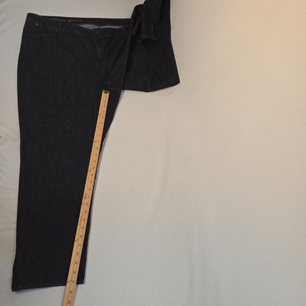 TALBOTS W-Signature Slim/Ankle Zip Dark Blue Jeans Plus Size 24W New NO Tags! - Picture 15 of 16